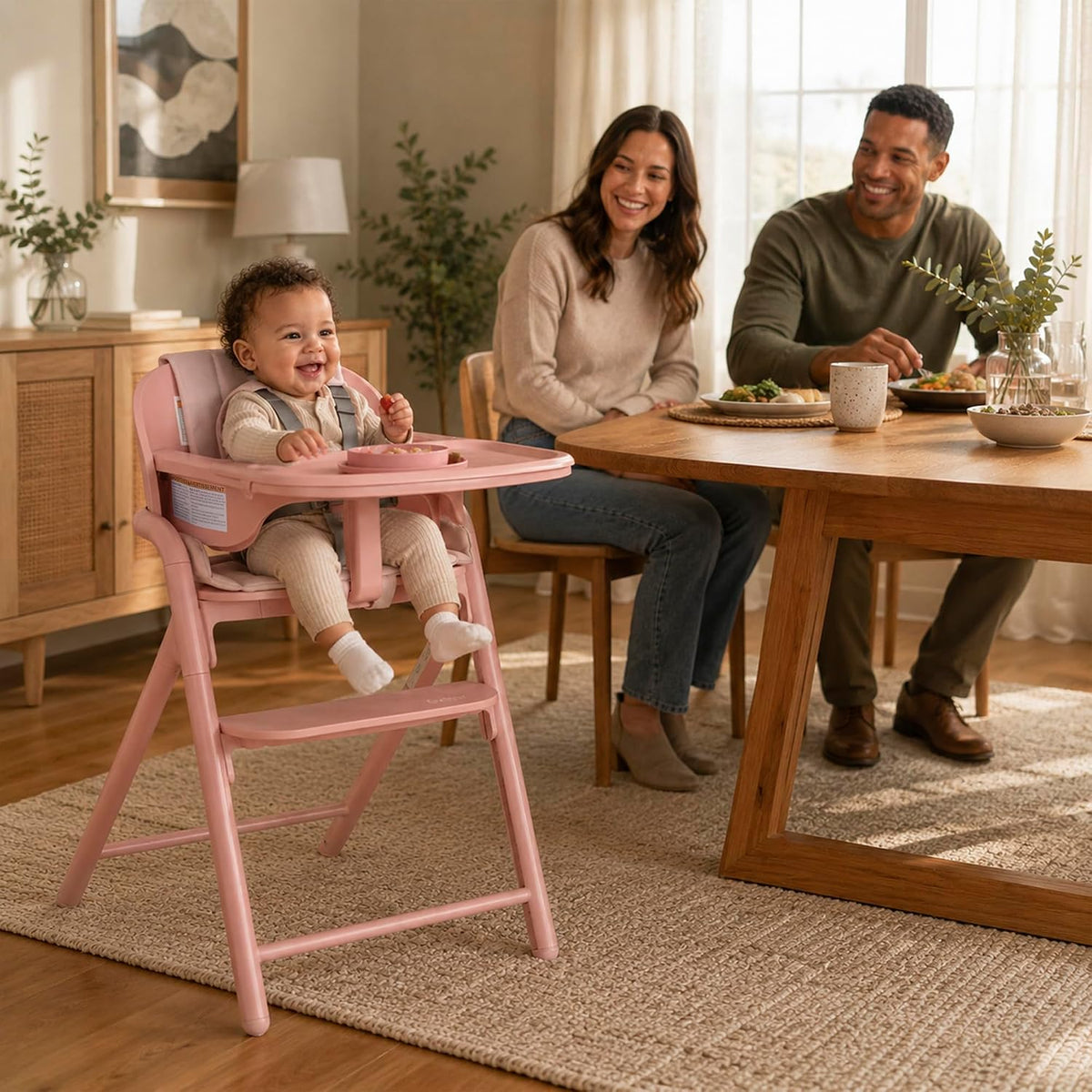 Evolur Step and Savor - Silla alta convertible de madera para bebé,...