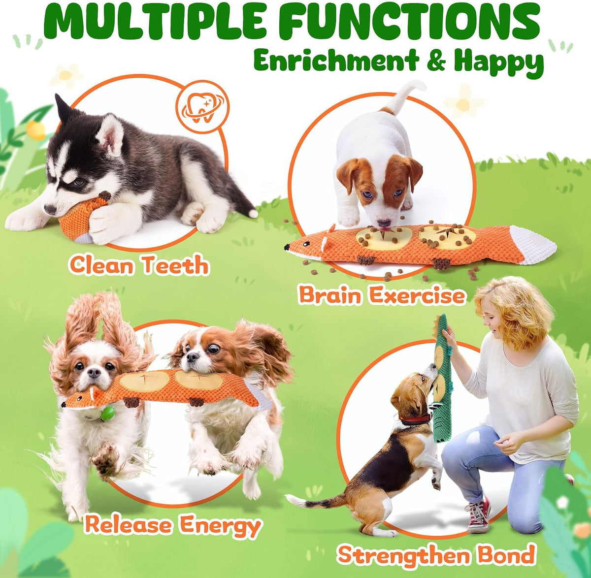XIUGOAL Juguetes para perros para masticadores agresivos, paquete d...