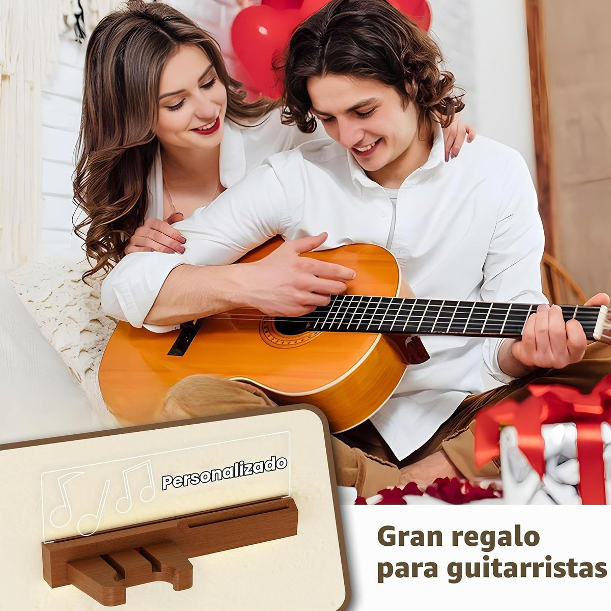CoolGift Mart Soporte de guitarra personalizado para montar en la p...
