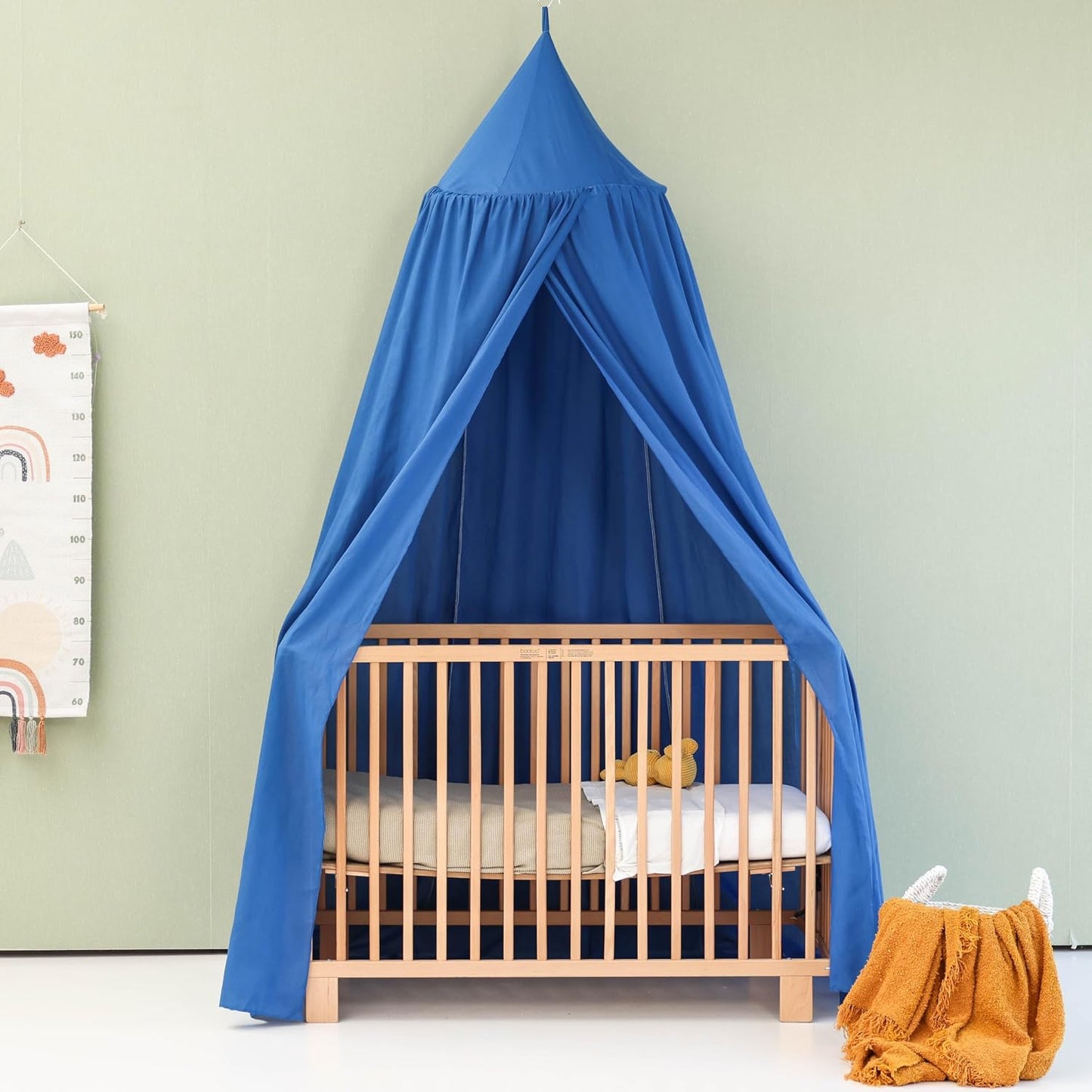 Toldo azul para cama infantil para dormitorio infantil | Cortina co...