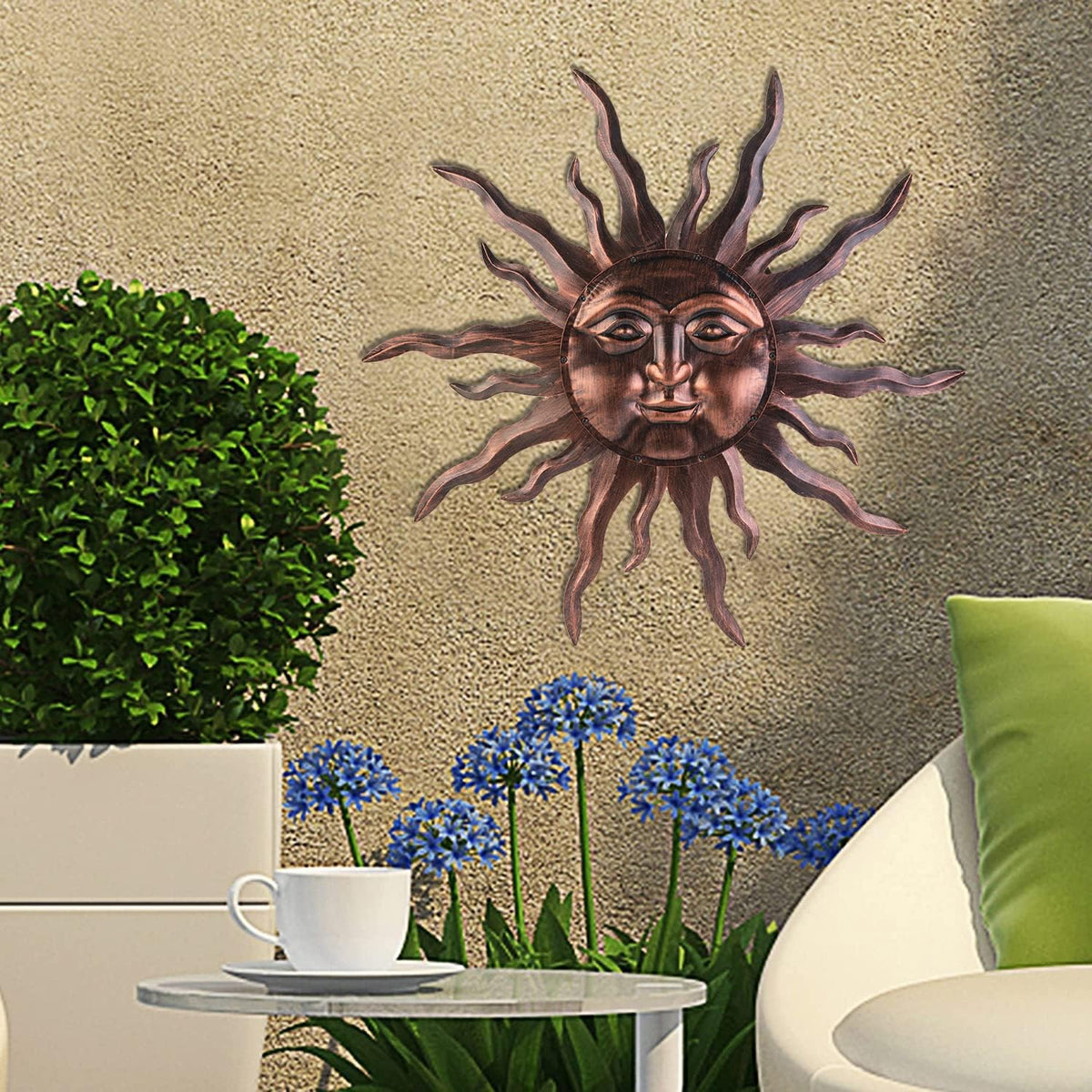 VZVXCC Arte de pared grande de sol de metal - Decoración de pared c...