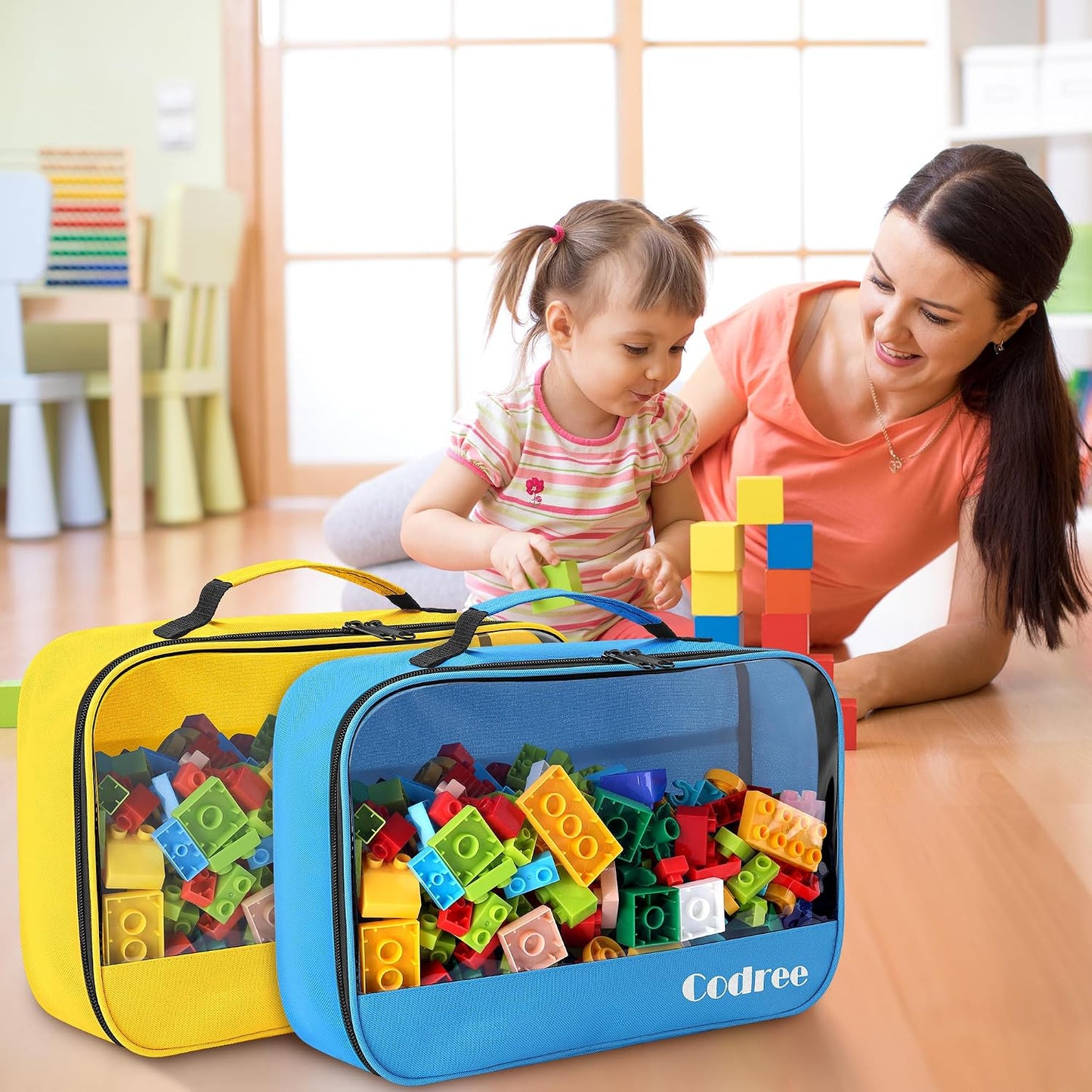 codree Paquete de 6 bolsas grandes de tela Oxford para almacenamien...