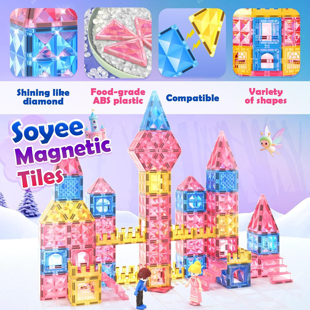 Ladrillos Magnéticos de Diamante para Niños: Bloques de Construcció...