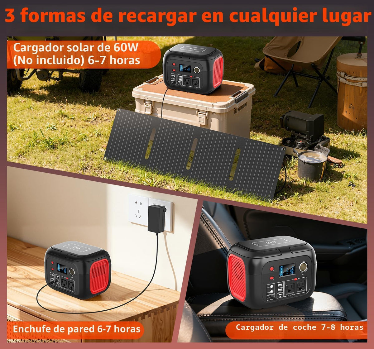 ENOFLO Estación de energía portátil 300W, generador solar 228Wh | S...