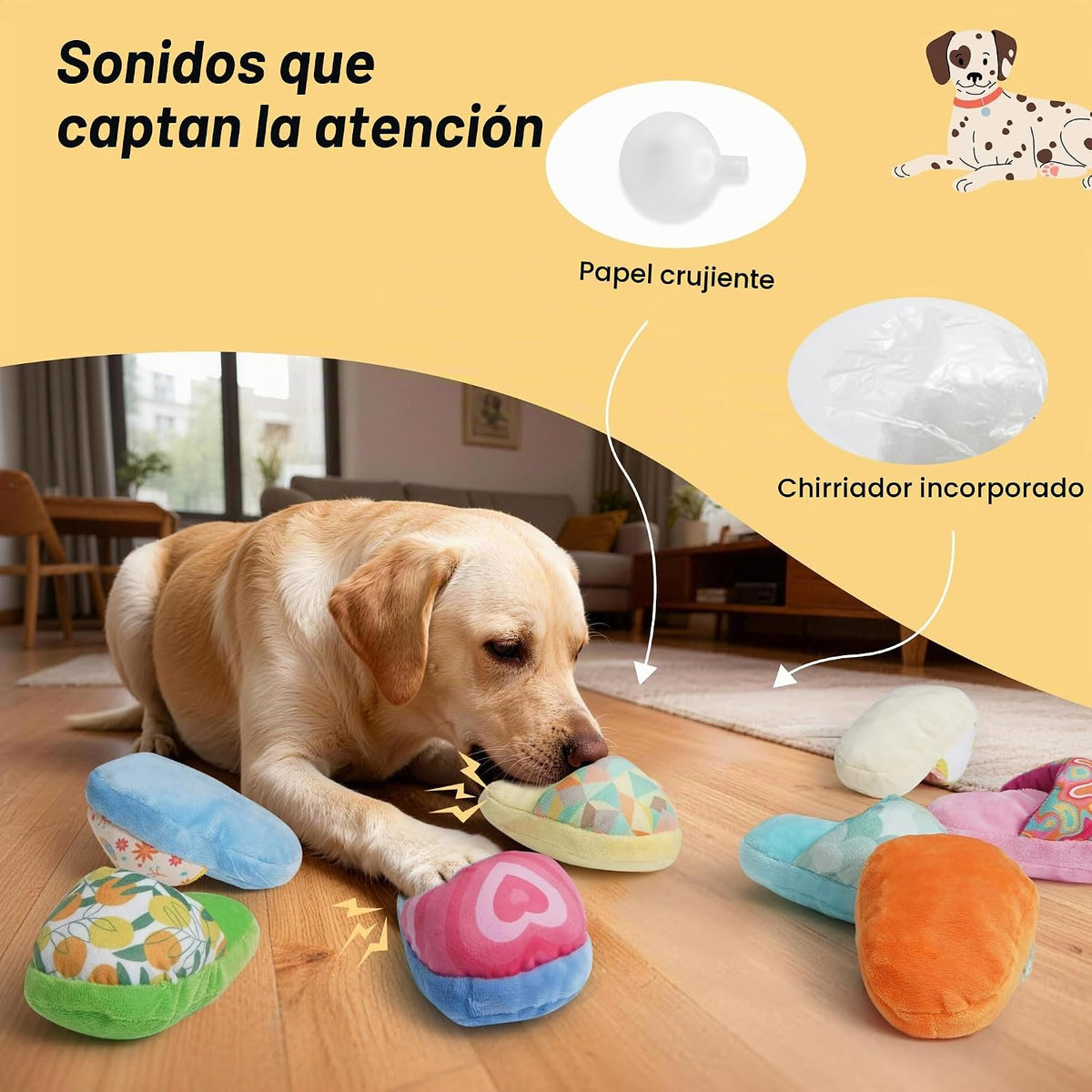 Nocciola Paquete de 10 juguetes deslizantes para perros, juguetes c...