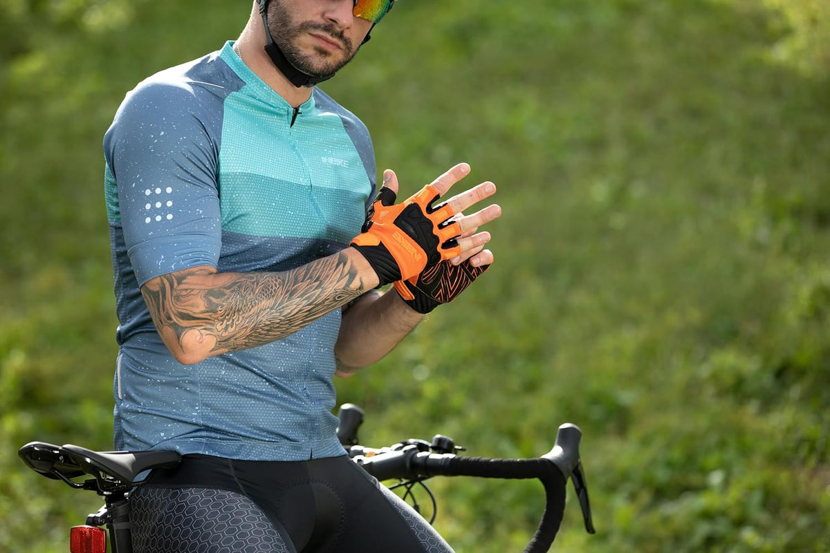 INBIKE Guantes de ciclismo sin dedos transpirables y protectores pa...