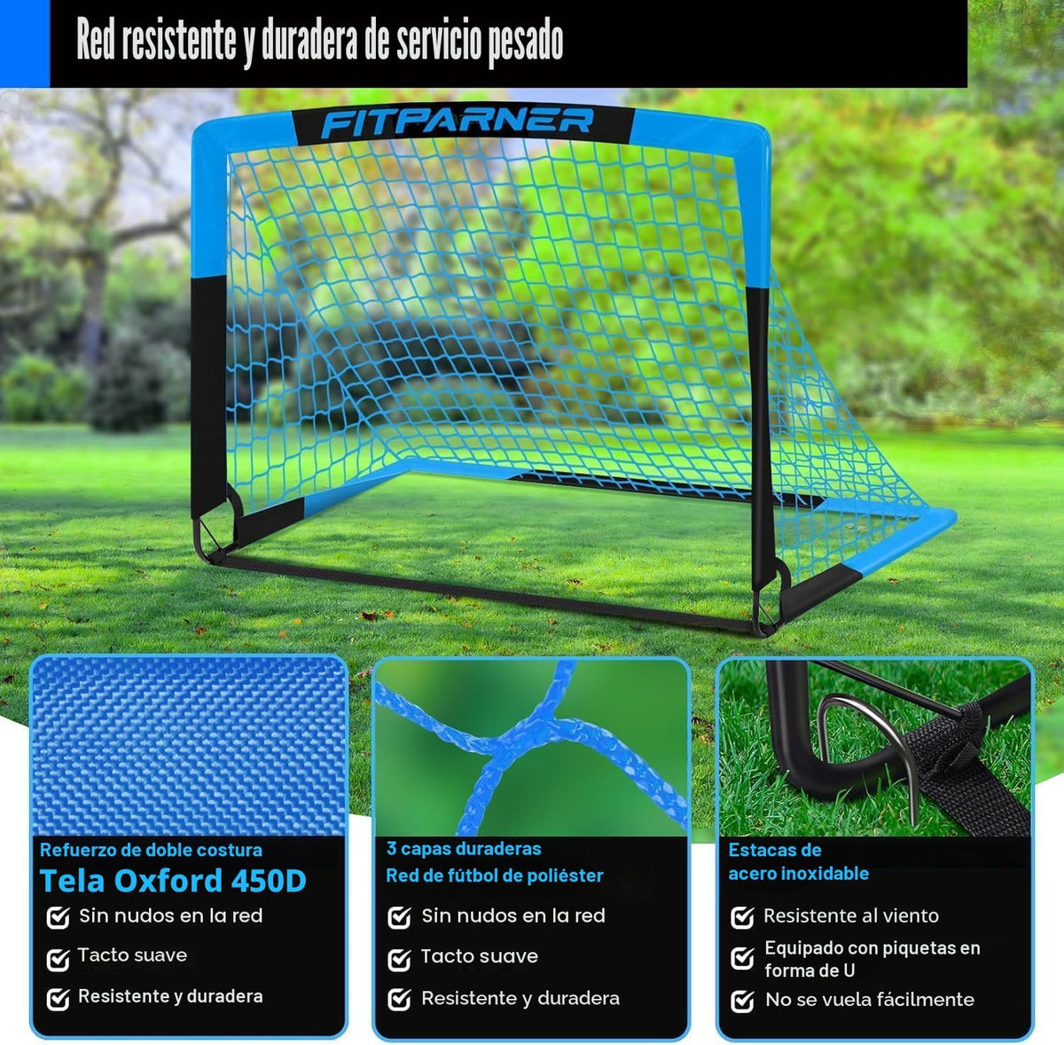 FITPARNER Arcos de Fútbol para Niños para Patio Trasero - Juego de...