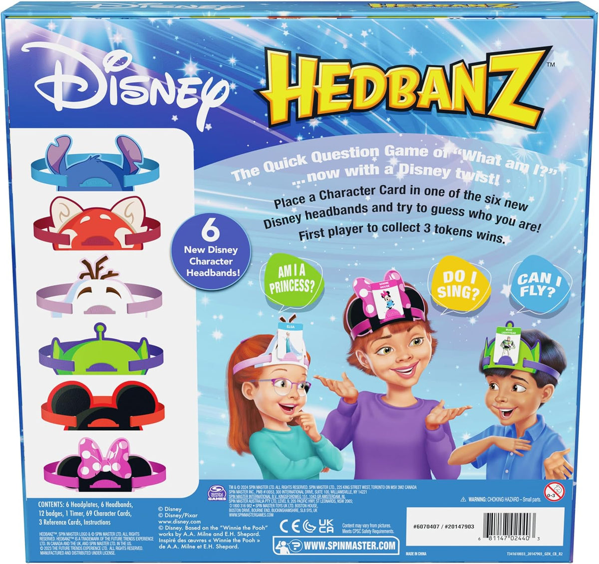 Spin Master Games Disney Hedbanz Juego de adivinanzas con imágenes...