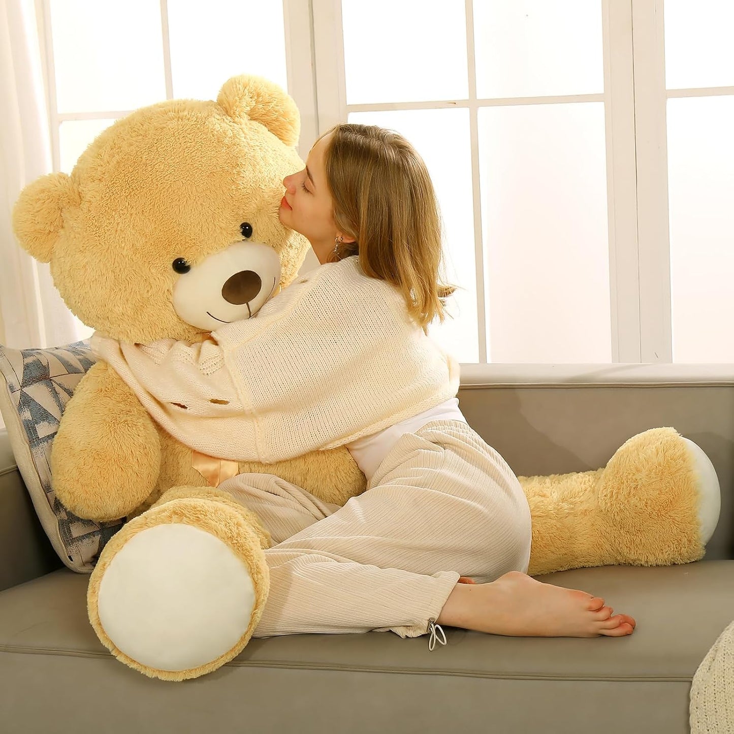 Tezituor Oso de peluche gigante de 52 pulgadas, osos de peluche gra...