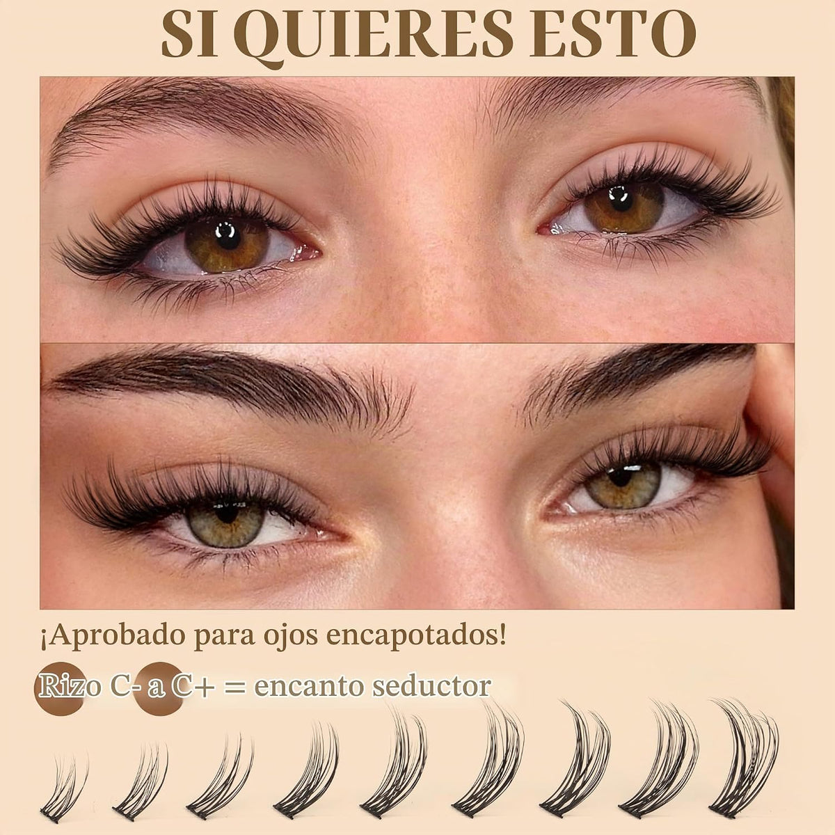 TOOCHUNAG Kit de Extensiones de Pestañas en Racimo Extensiones de P...