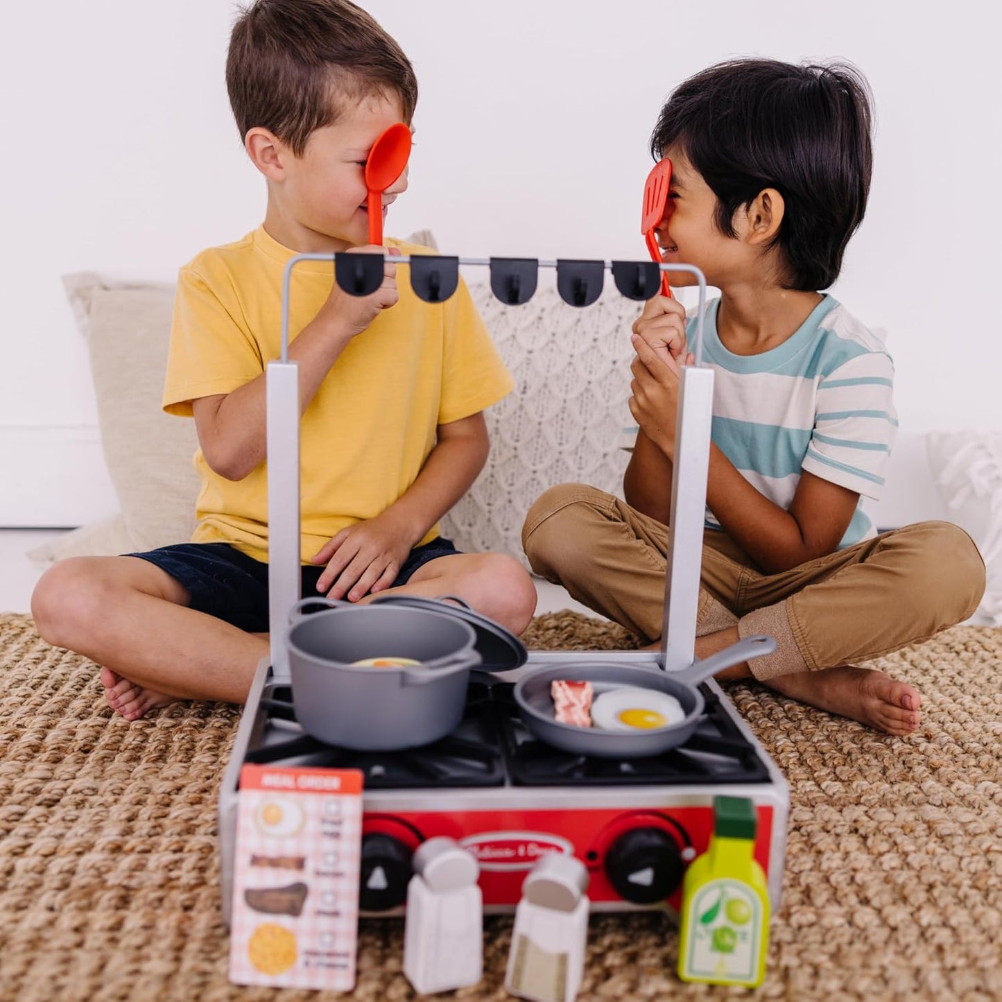 Melissa &amp; Doug Juego de cocina de madera de lujo de 19 piezas c...