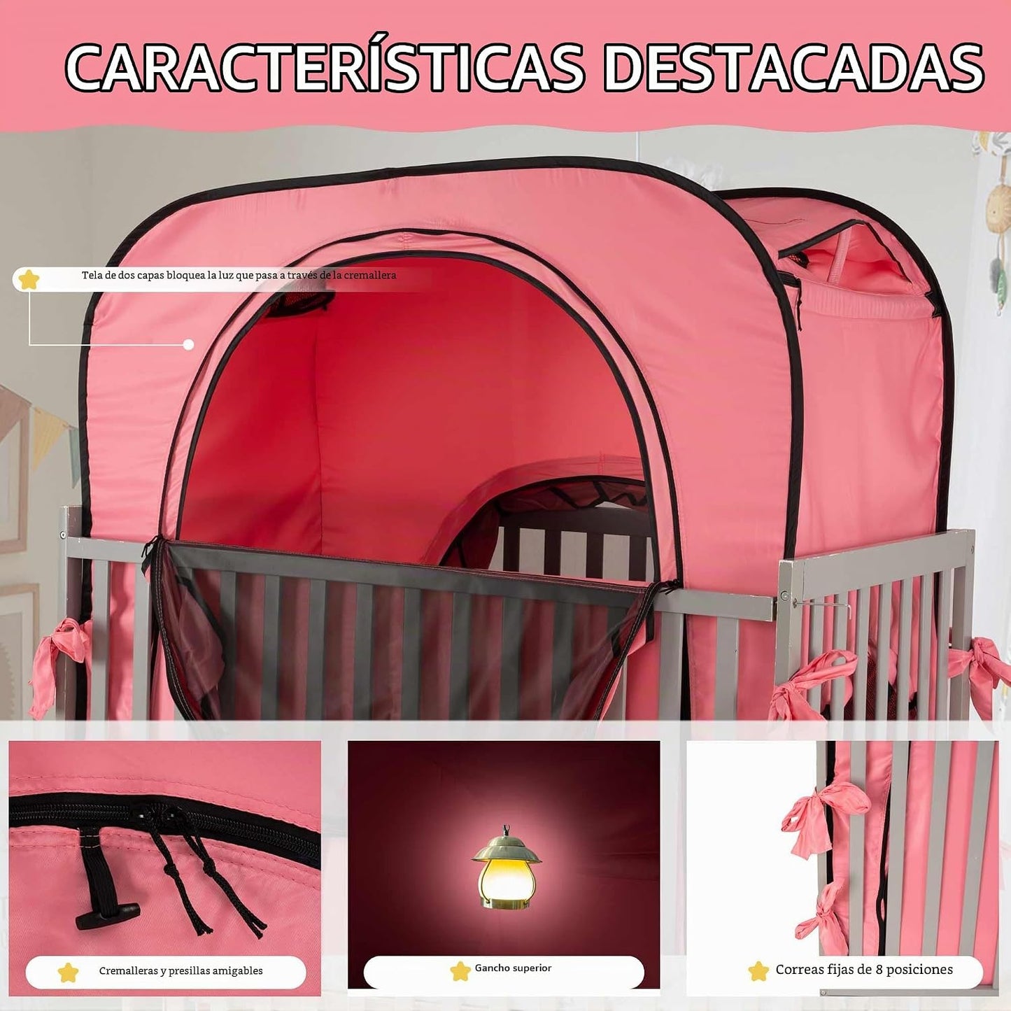 Poray - Tienda de campaña de privacidad para bebé, para cuna de dor...