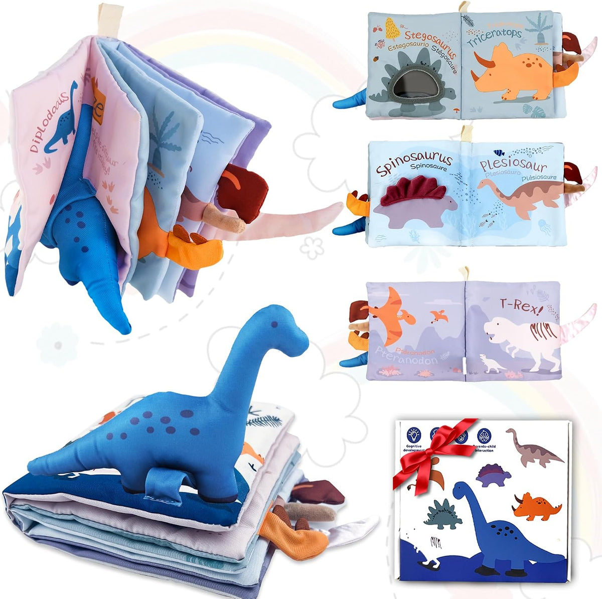 Richgv Libros de juguetes para bebés de 0 a 6 a 12 meses, regalos p...