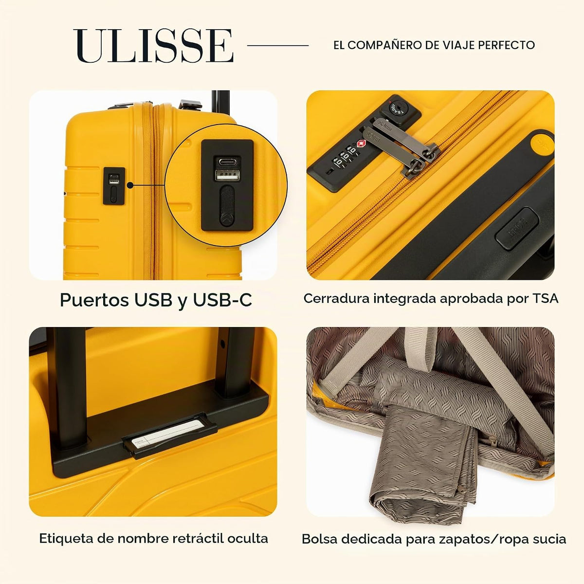 Bric's B|Y Ulisse - Maleta giratoria - Equipaje de mano de 21 p...