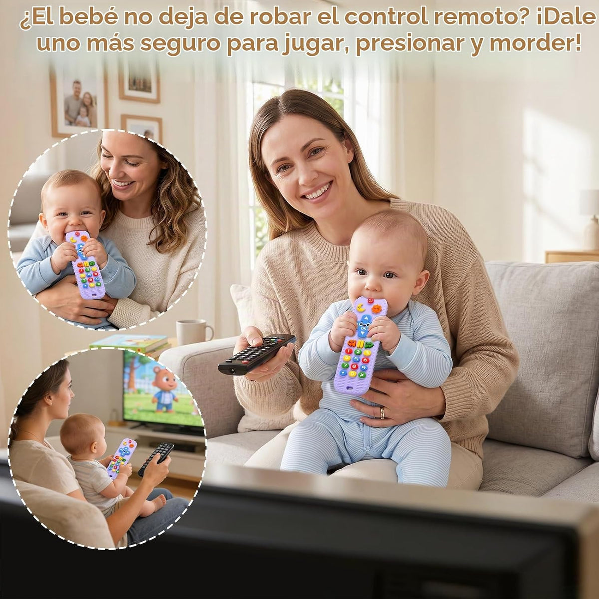 Juguetes de dentición para bebés de silicona para bebés de más de 3...