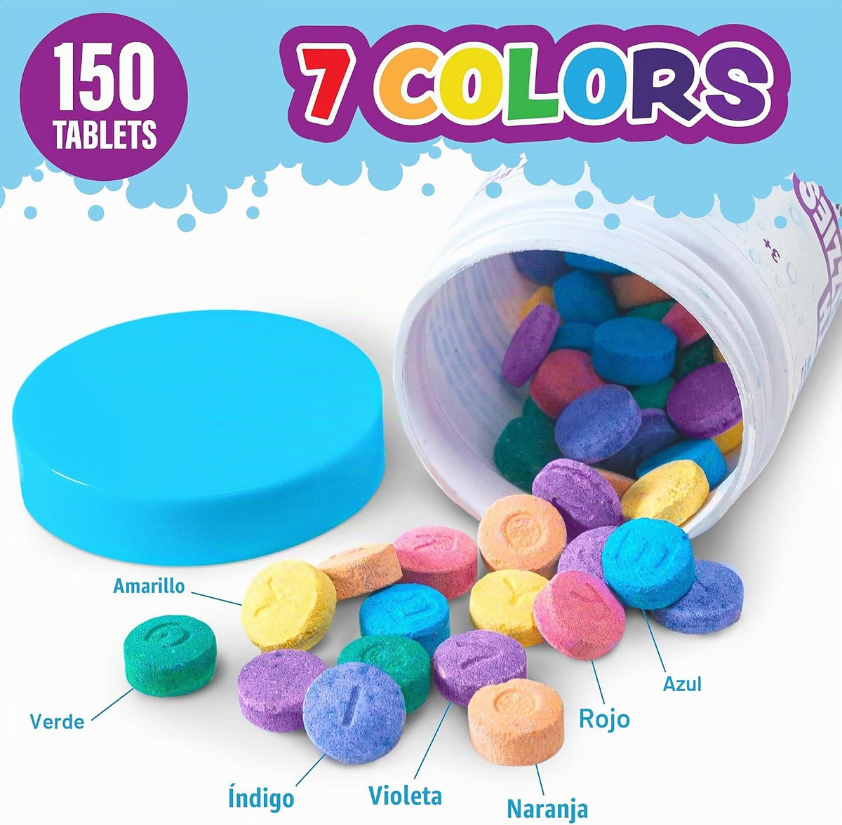 Tub Works® My Colorful Bath™ Juego de Baño para Niños | No Tóxico |...