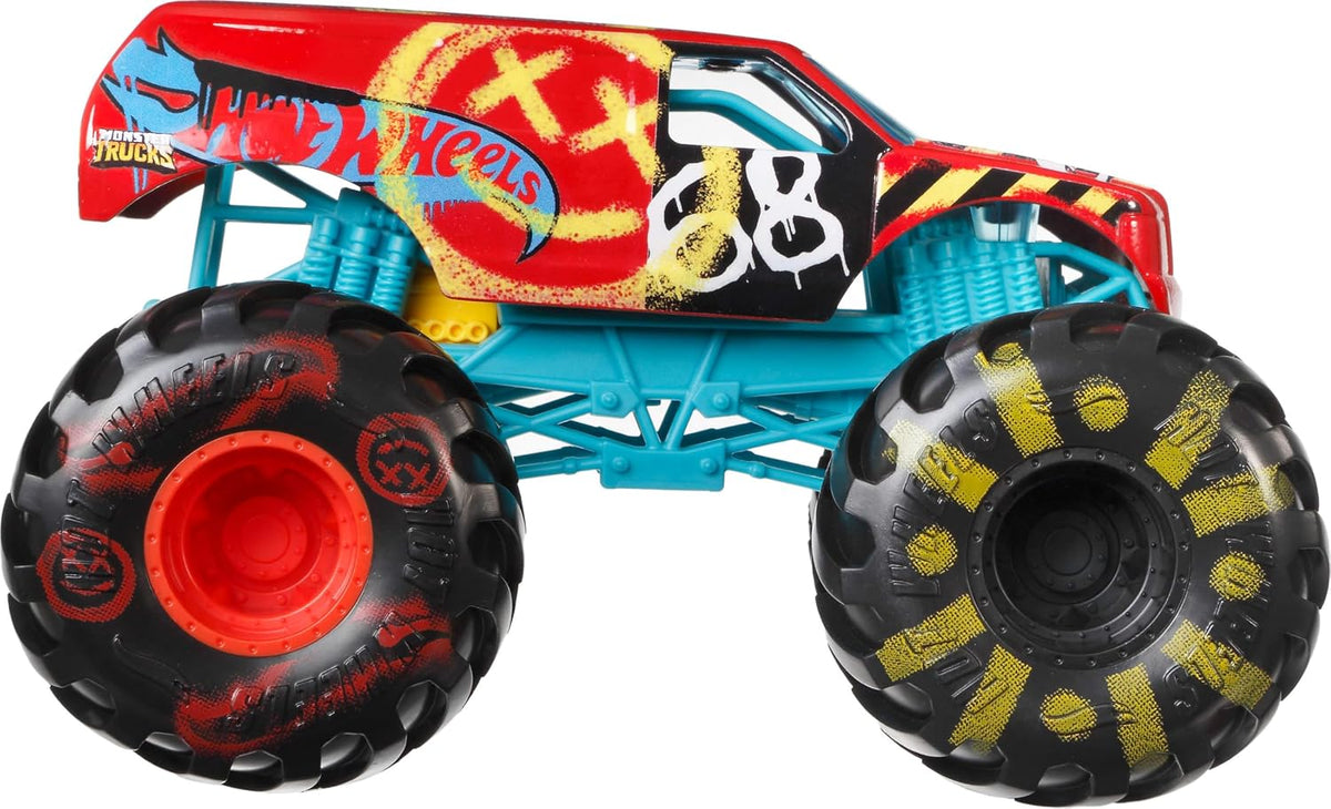 Hot Wheels Monster Trucks, camión monstruo de gran tamaño, camión d...
