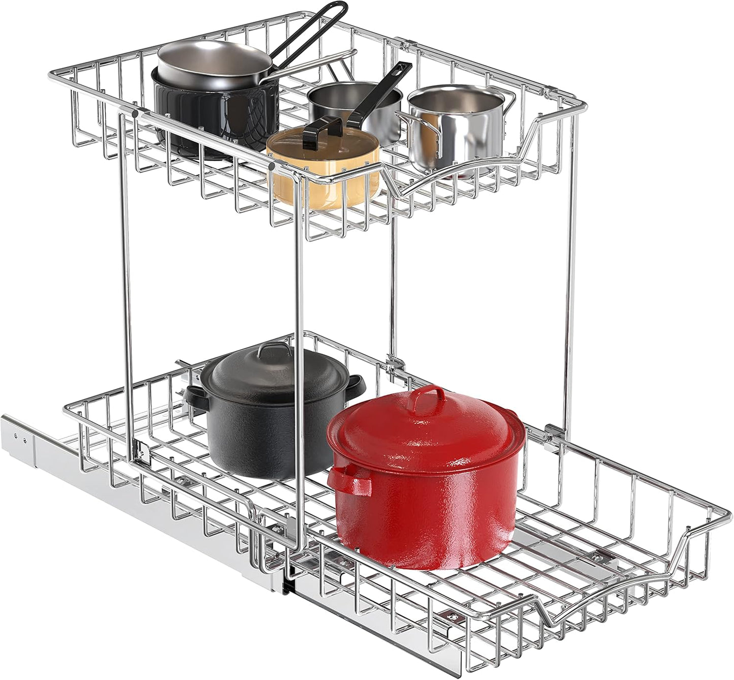 Simple Houseware Estante deslizante extraíble de 2 niveles (L+L) pa...