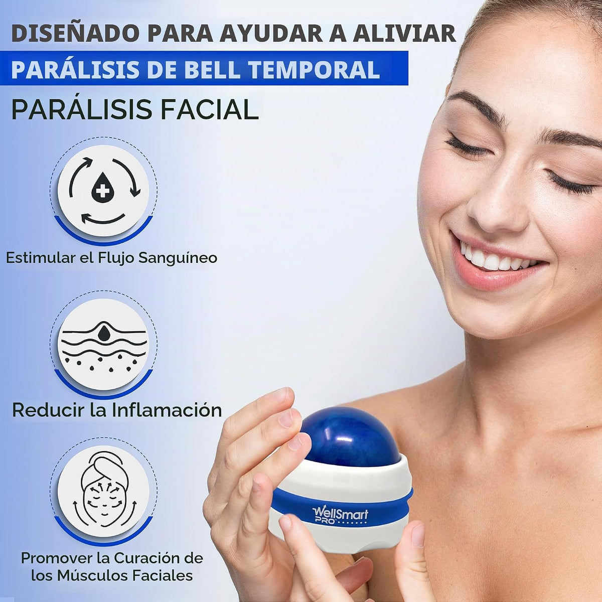 Masajeador facial de parálisis y estimulador nervioso de Bell | 2 u...
