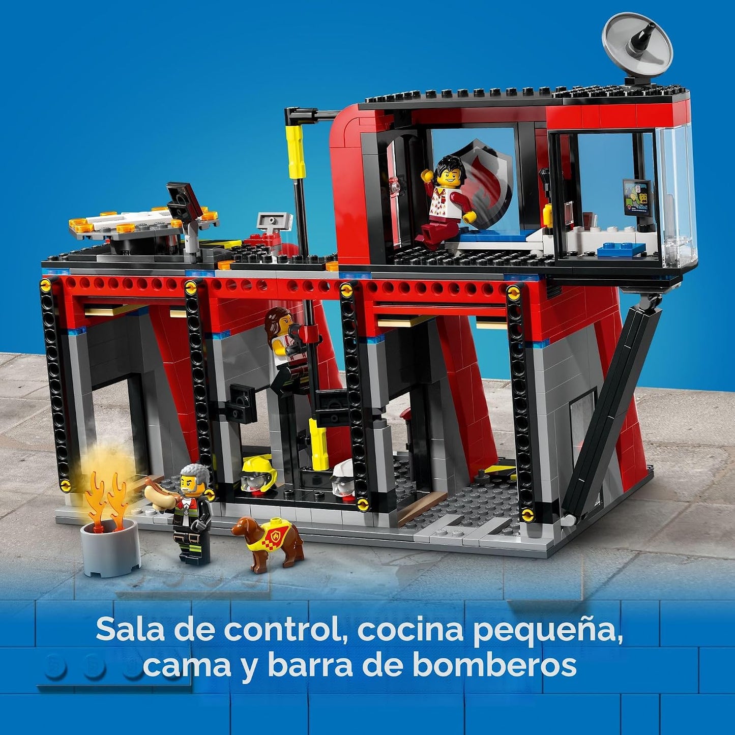 LEGO City Estación de bomberos con camión de bomberos de juguete \u...