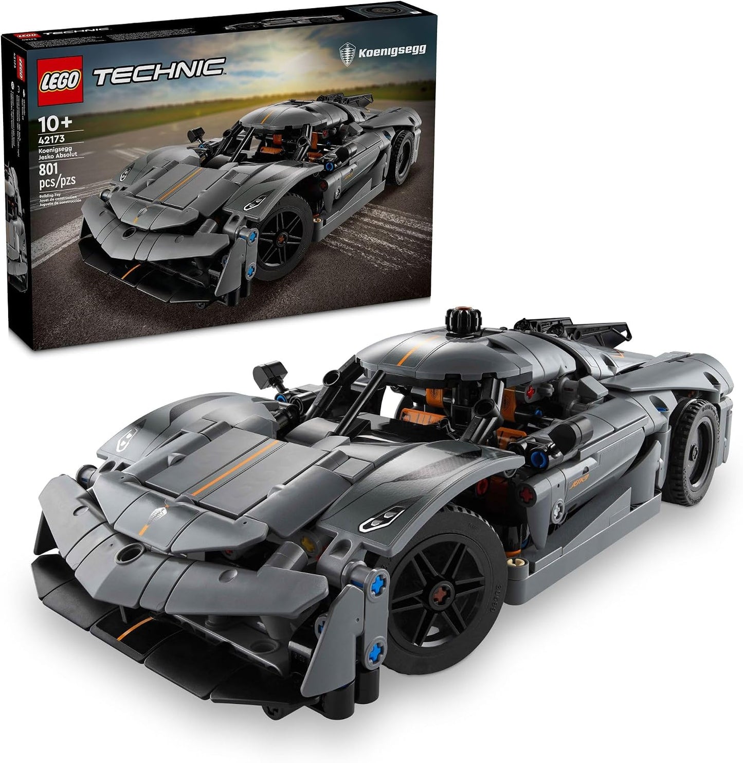 LEGO Technic Koenigsegg Jesko Absolut - Hiperauto gris, juego de co...