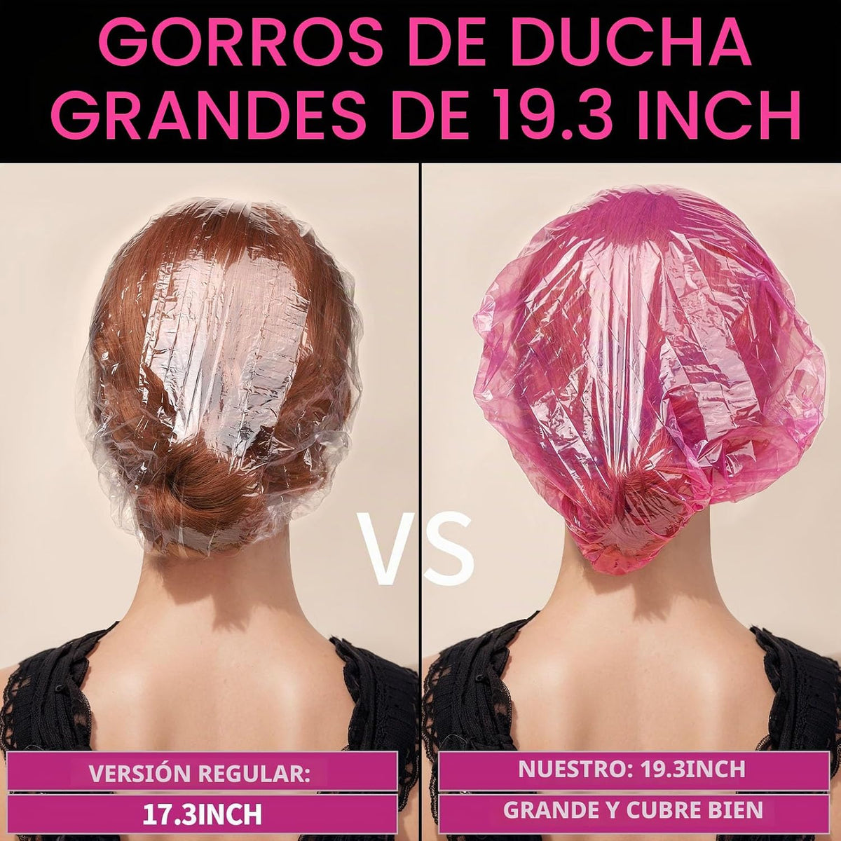 LEOBRO Gorros de ducha desechables, 100 unidades, gorro de ducha gr...