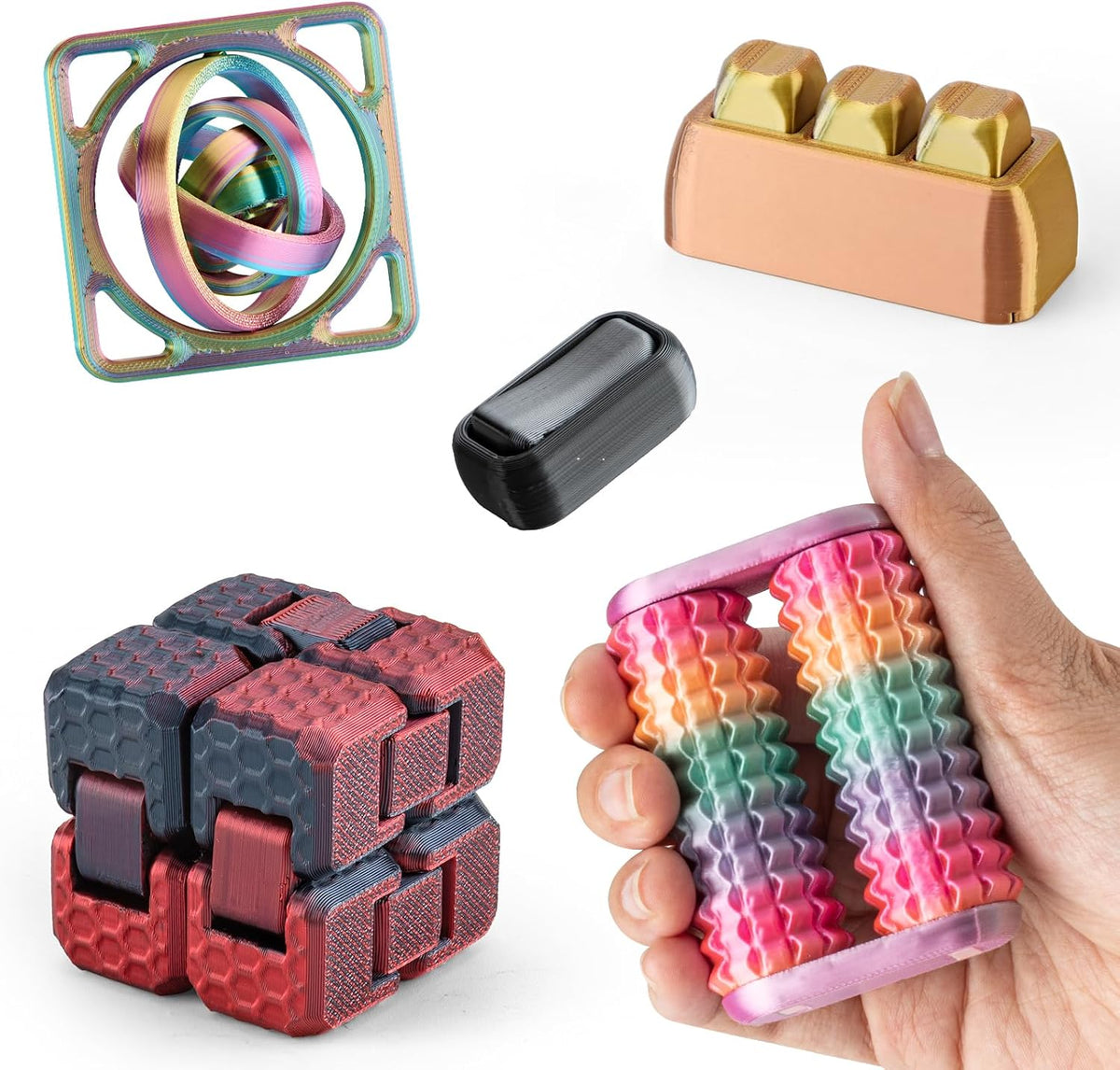 BBRUB Juego de juguetes para ansiedad con cubo giratorio infinito,...