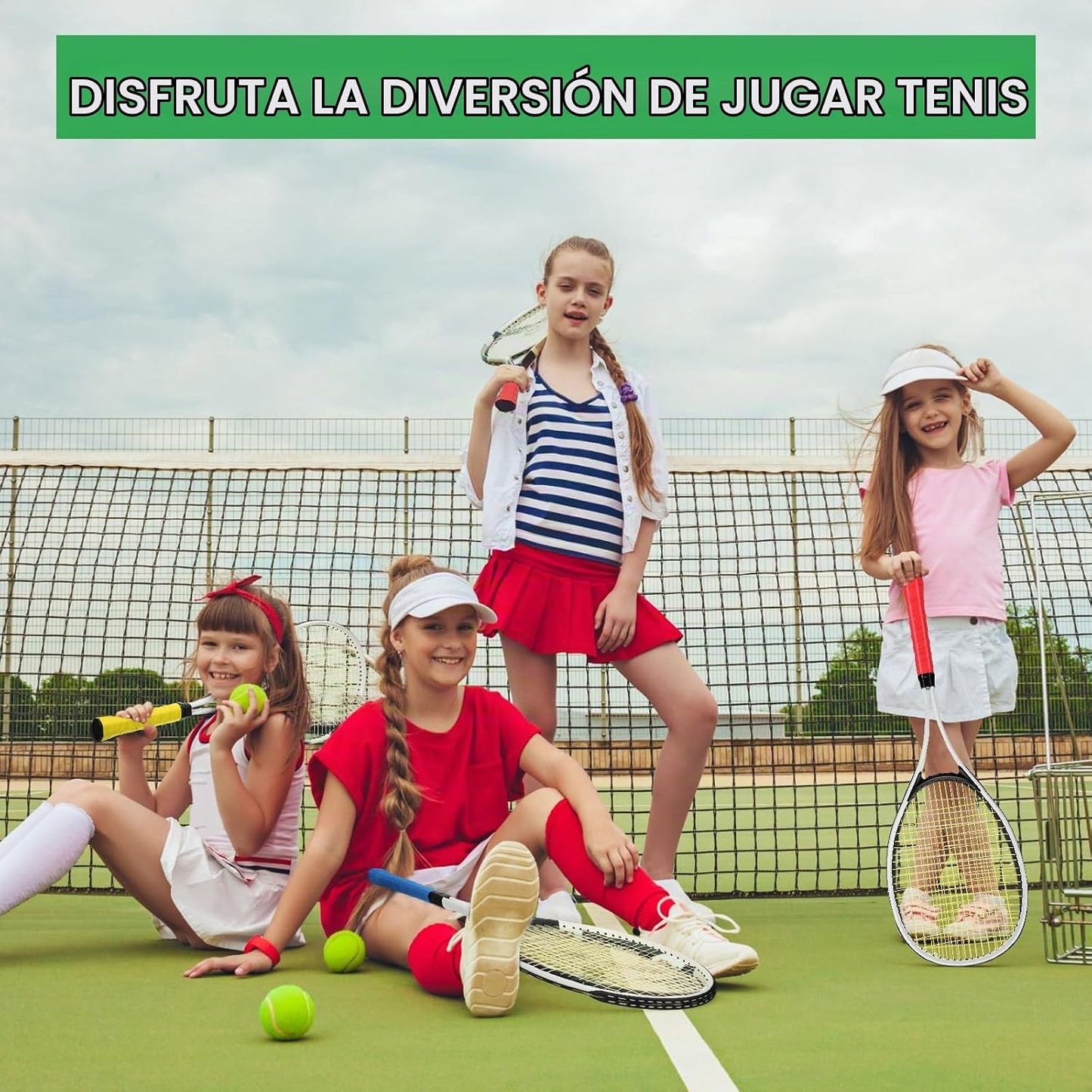 Motionchic - Juego de 6 raquetas de tenis para adultos recreativos...