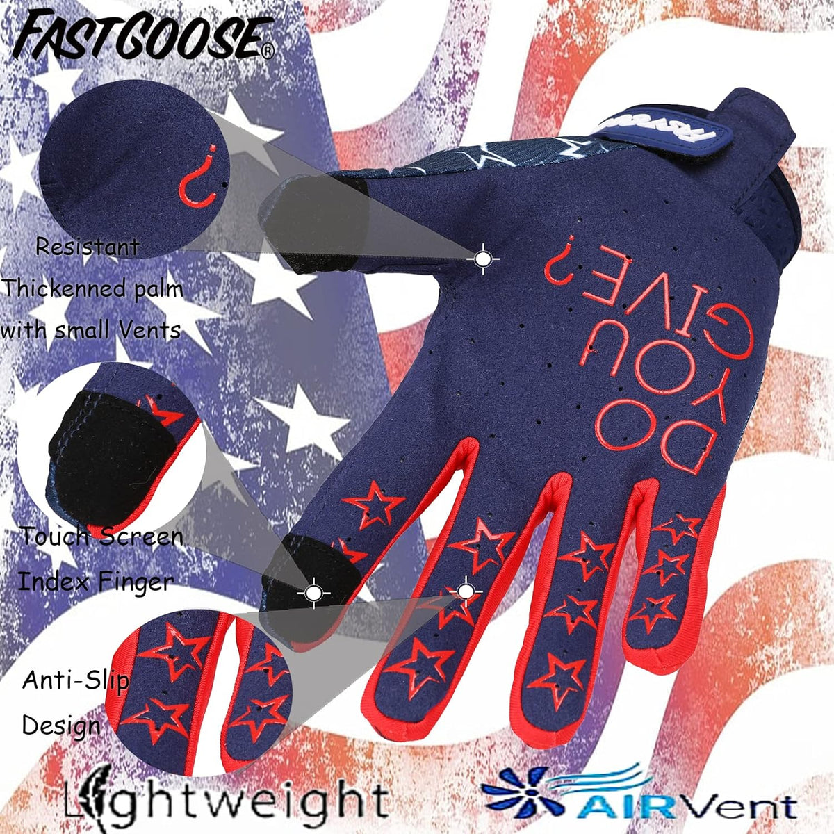 FASTGOOSE - Guantes de motocicleta transpirables y ligeros todoterr...