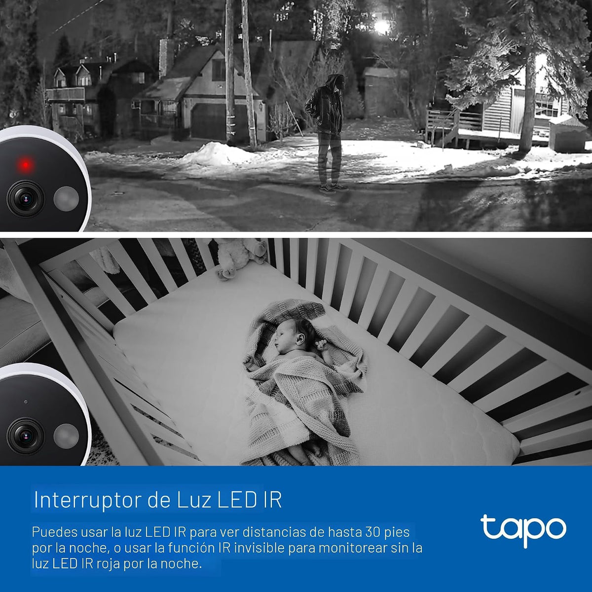 Cámara de seguridad Tapo 2K QHD para interiores\/exteriores, Elecci...