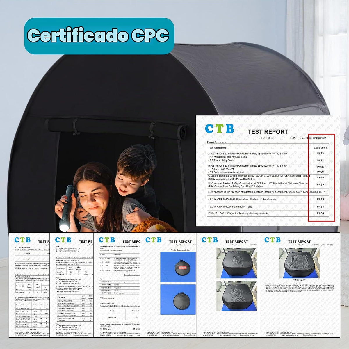 lukidoki Tienda de campaña sensorial para niños con autismo, TDAH,...
