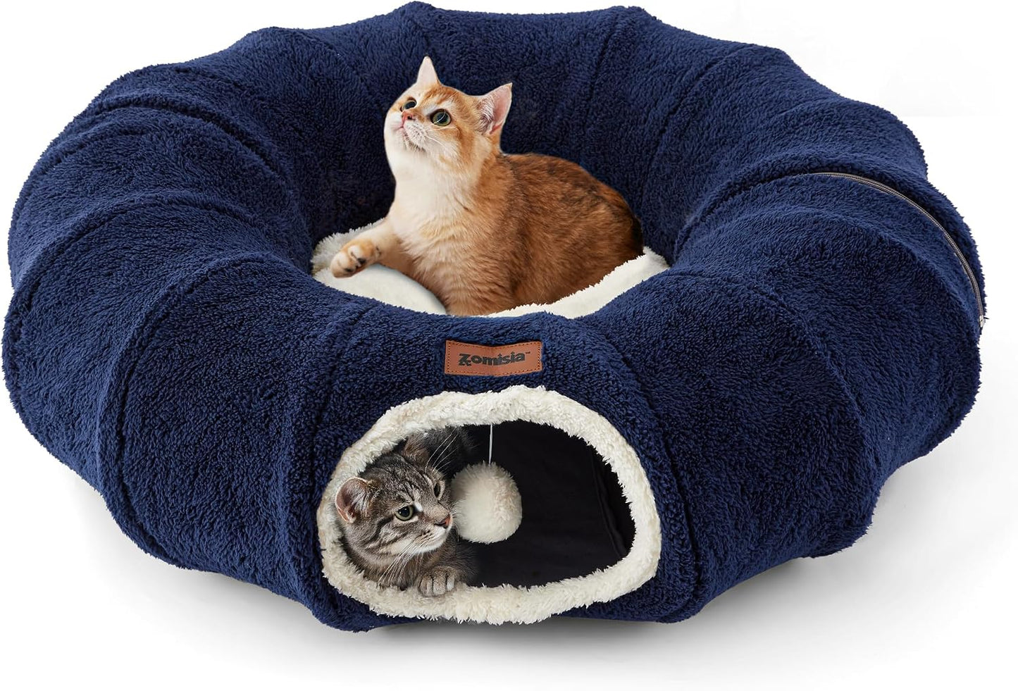 ZOMISIA Peekaboo - Cama de túnel para gatos de interior, bonito tún...