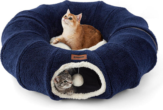 ZOMISIA Peekaboo - Cama de túnel para gatos de interior, bonito tún...
