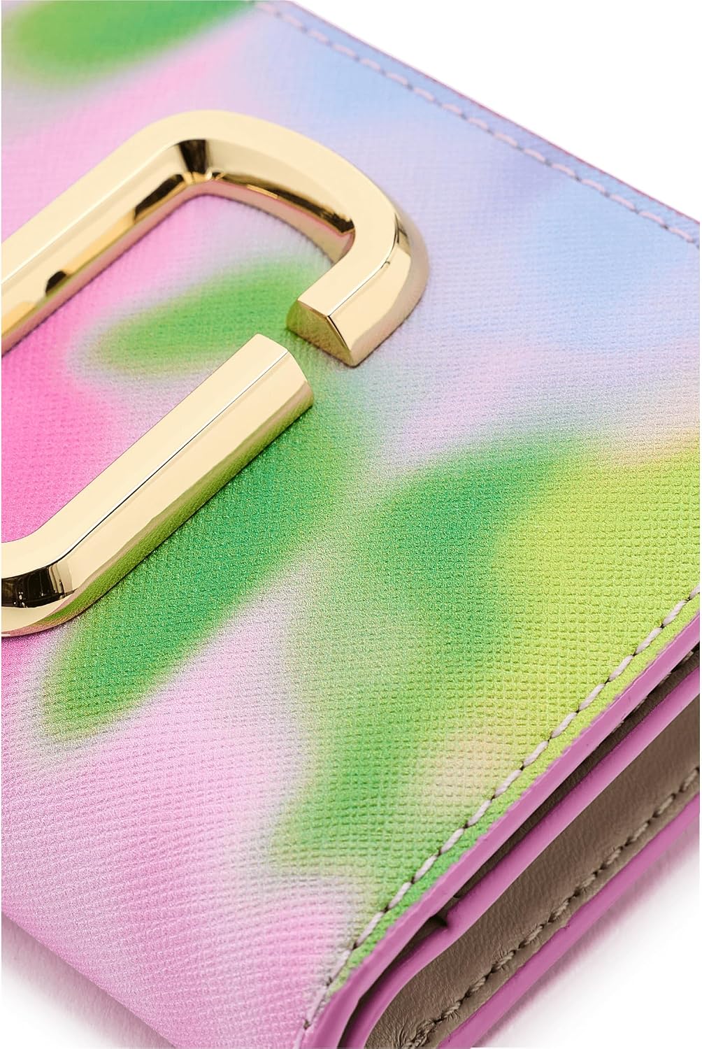 Marc Jacobs Billetera compacta para mujer, diseño floral, borrosa,...