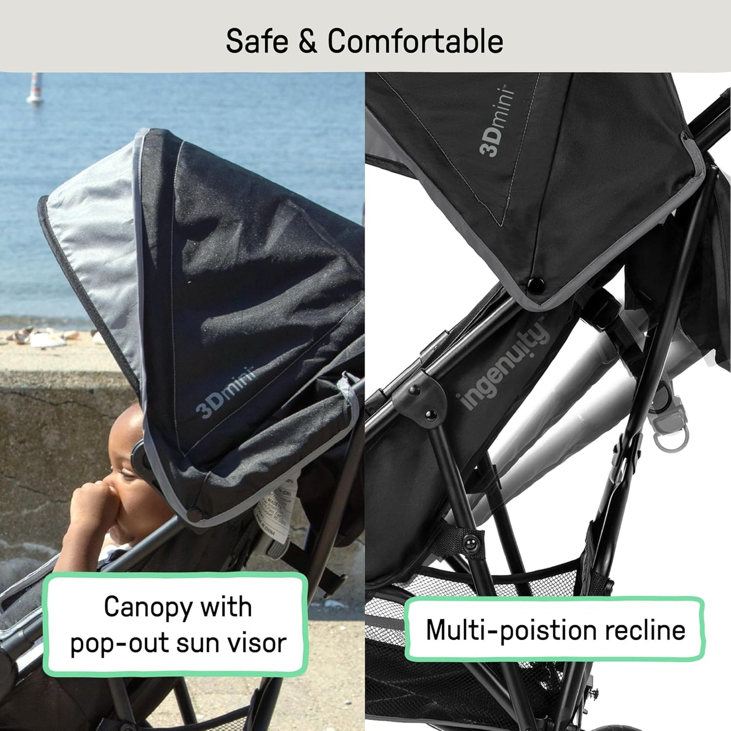Cochecito Ingenuity 3D Mini Convenience \u2013 Cochecito ligero con...