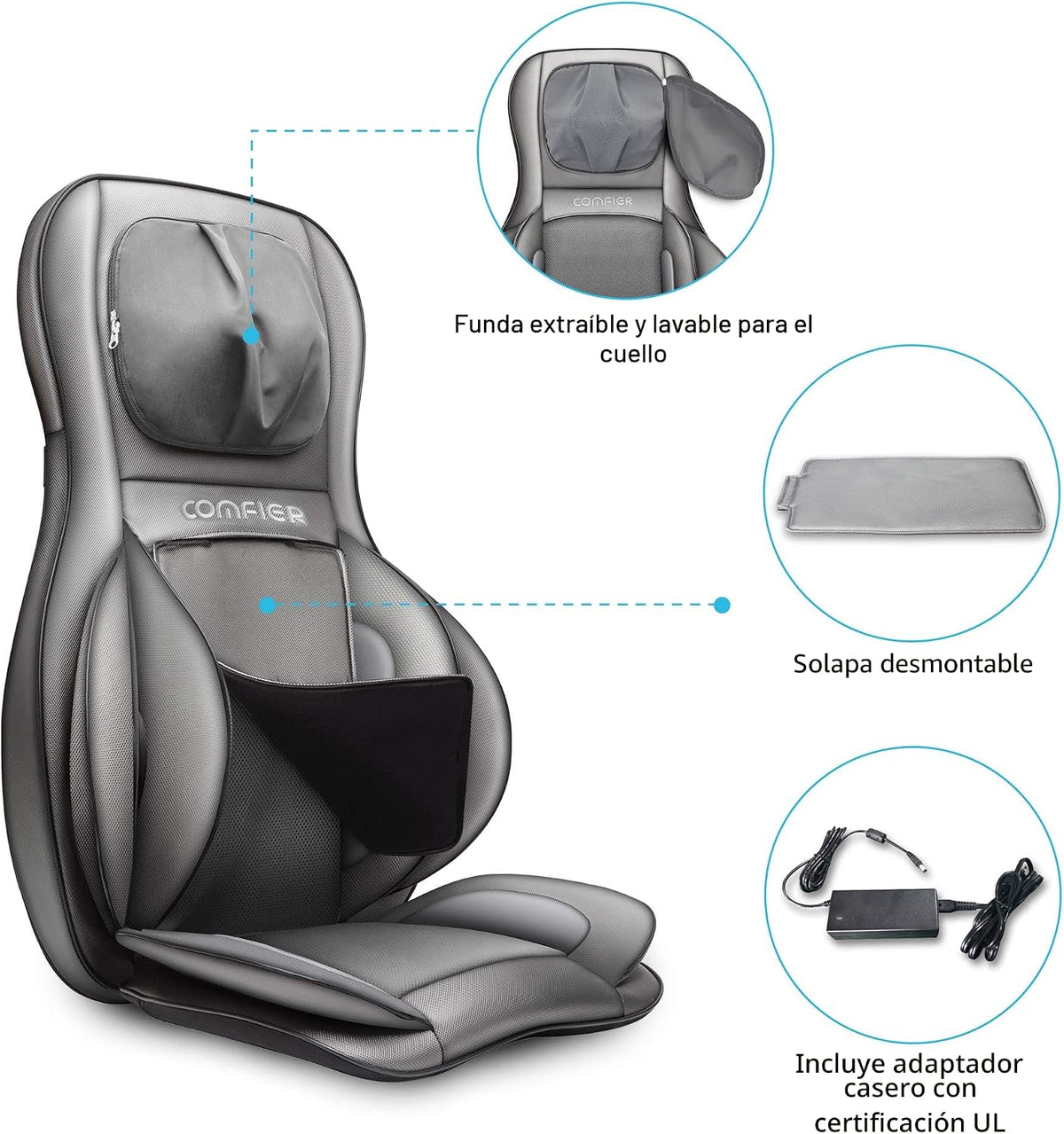 COMFIER - Masajeador de espalda para alivio del dolor de tejido pro...
