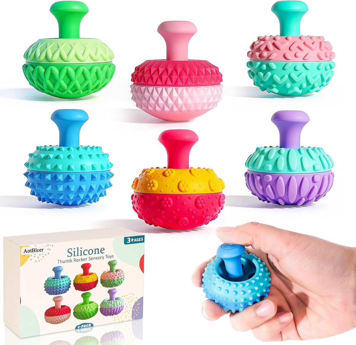 Juguetes antiestrés de silicona para niños y adultos, silenciosos p...
