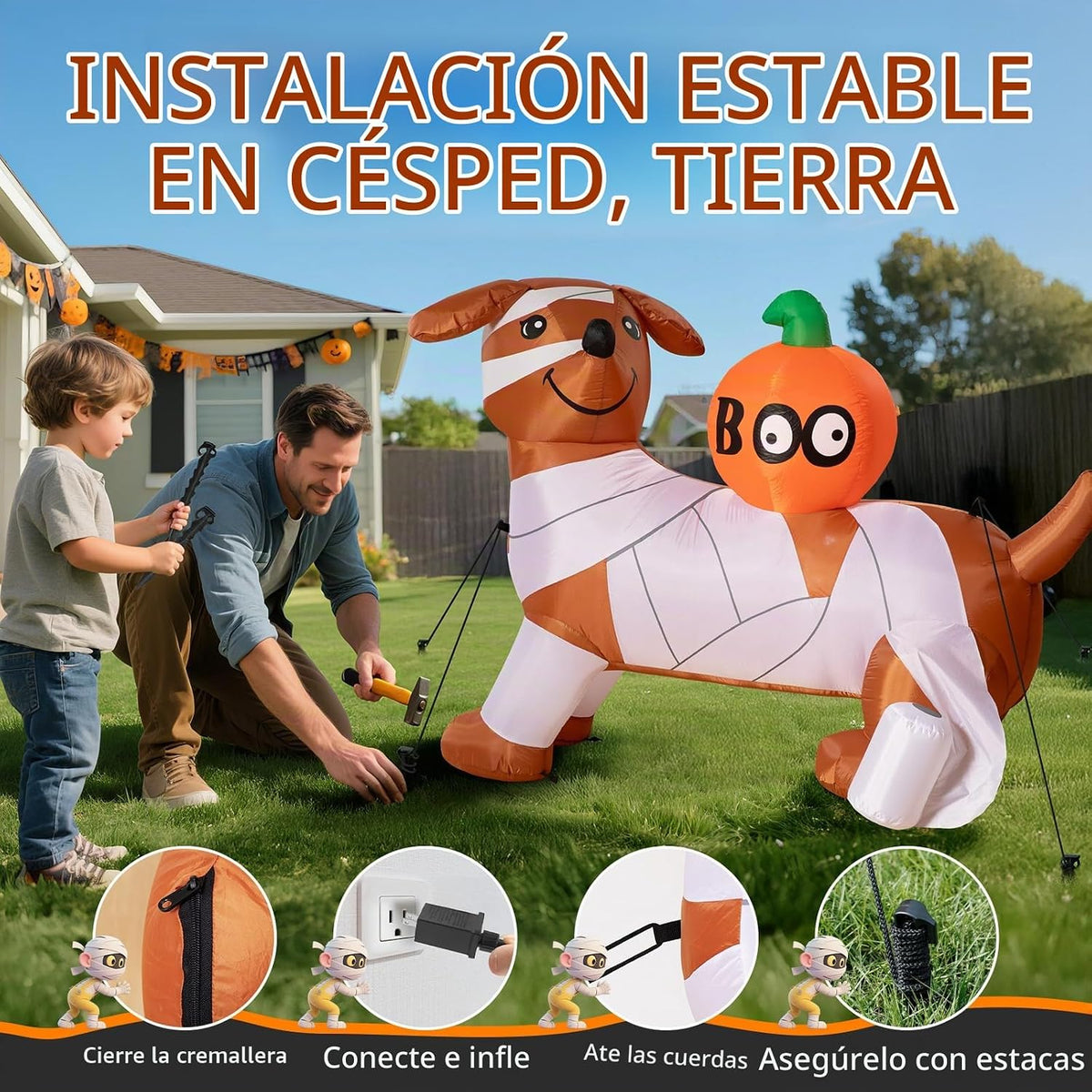 Dawdix Decoración inflable de Halloween de 5 pies para decoración a...