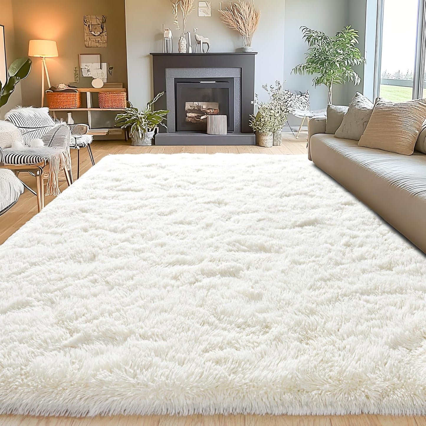 Alfombras de área para sala de estar, de 6 x 9 pies, ultra suaves y...
