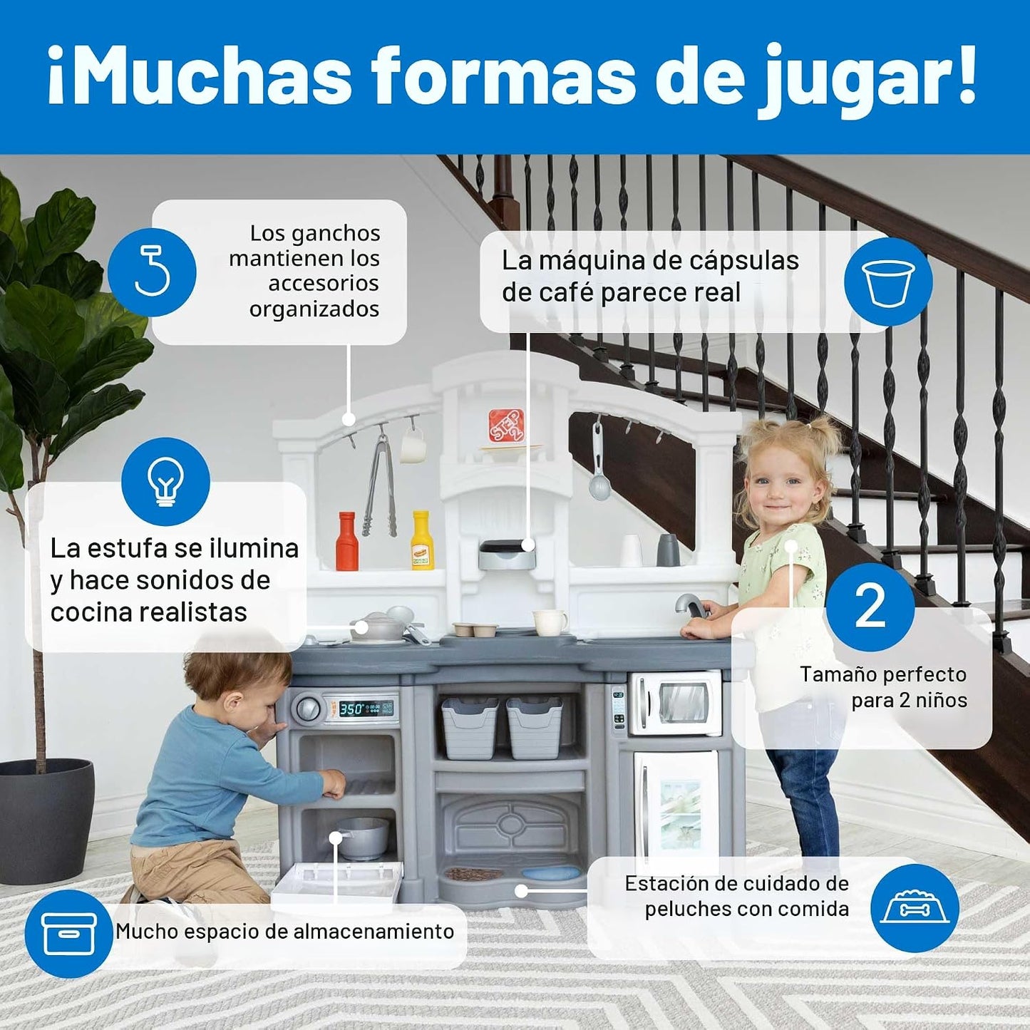 Step2 Fun with Friends - Juego de cocina para niños, cocina para in...
