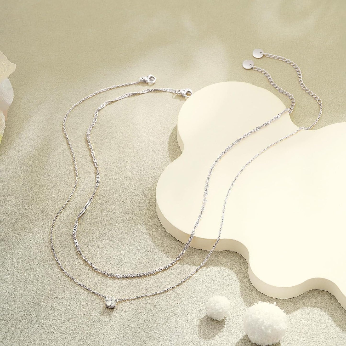 Treasure Bender Collar de oro delicado para mujer sin deslustre, co...