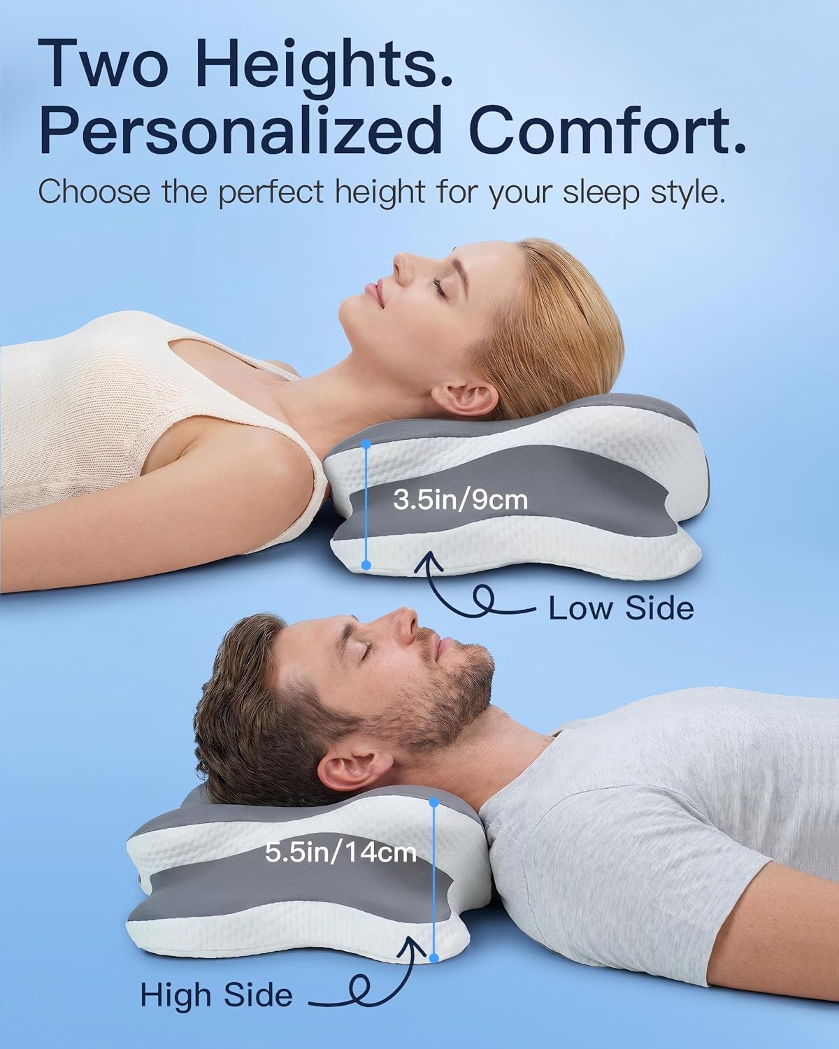 CloudNook Almohada cervical ergonómica para aliviar el dolor de cue...