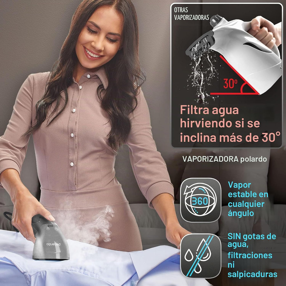 Mejor vaporizador para ropa, vaporizador de ropa de mano portátil p...