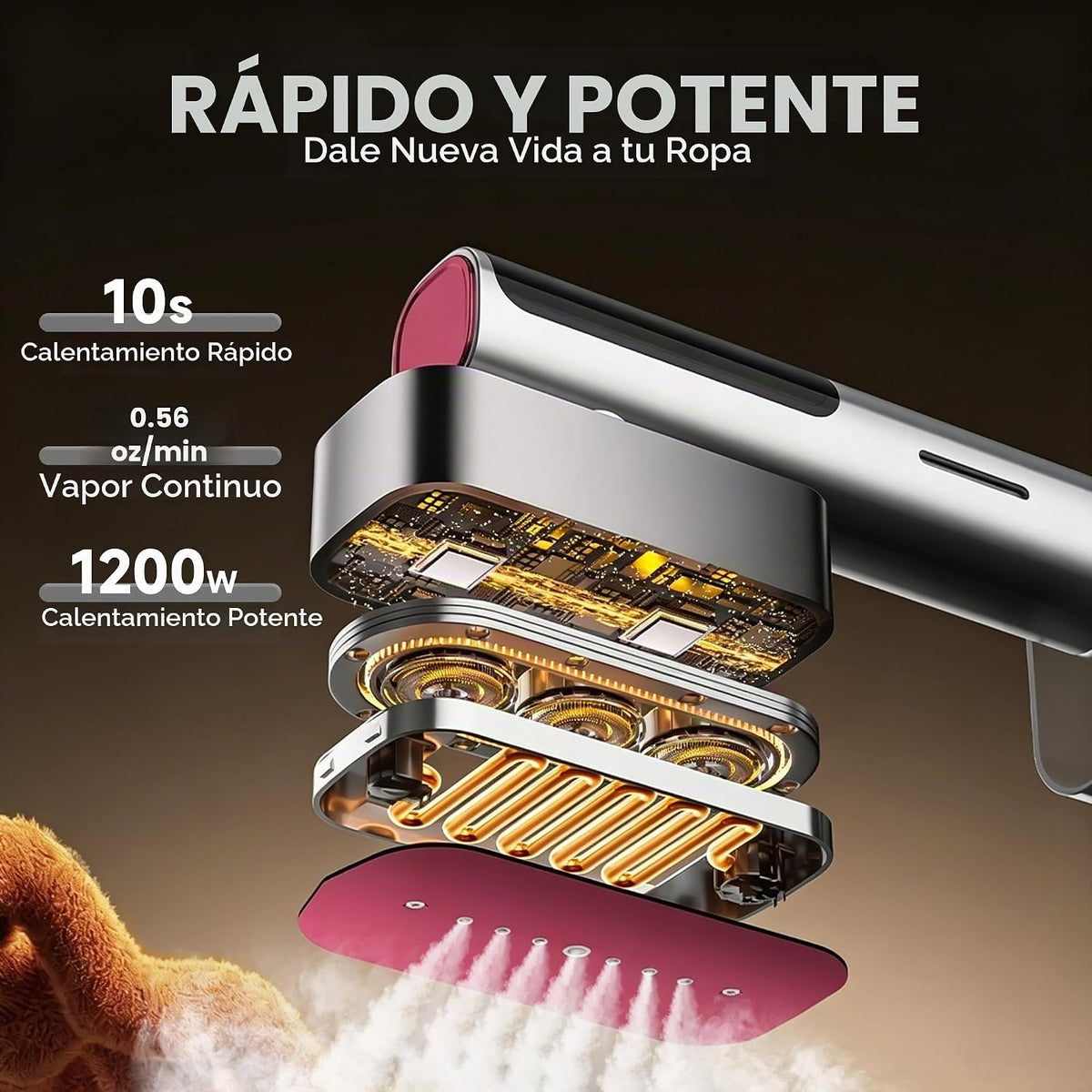 FluSing Vaporizador de Viaje para Ropa, Vaporizador y Plancha portá...