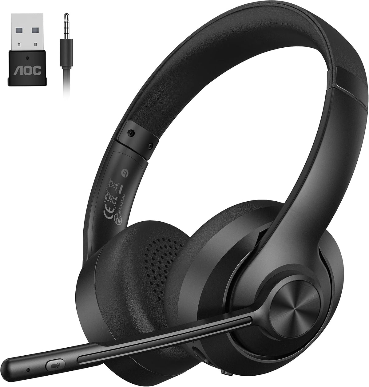 Auriculares inalámbricos AOC con micrófono para el trabajo, auricul...