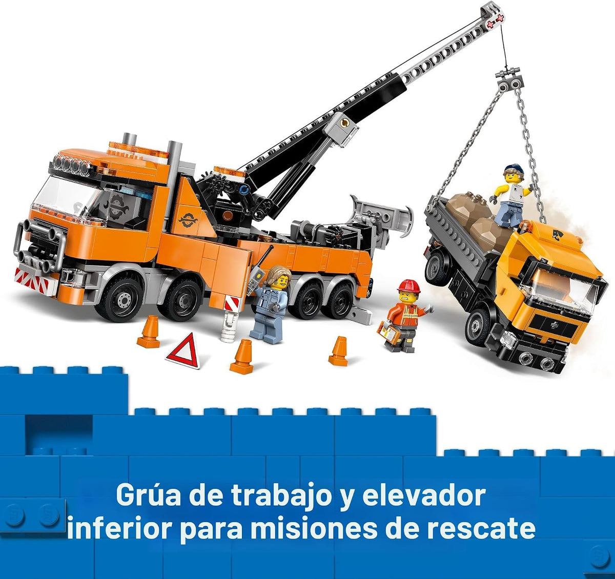 LEGO City 60467 - Camión de remolque de recuperación resistente con...