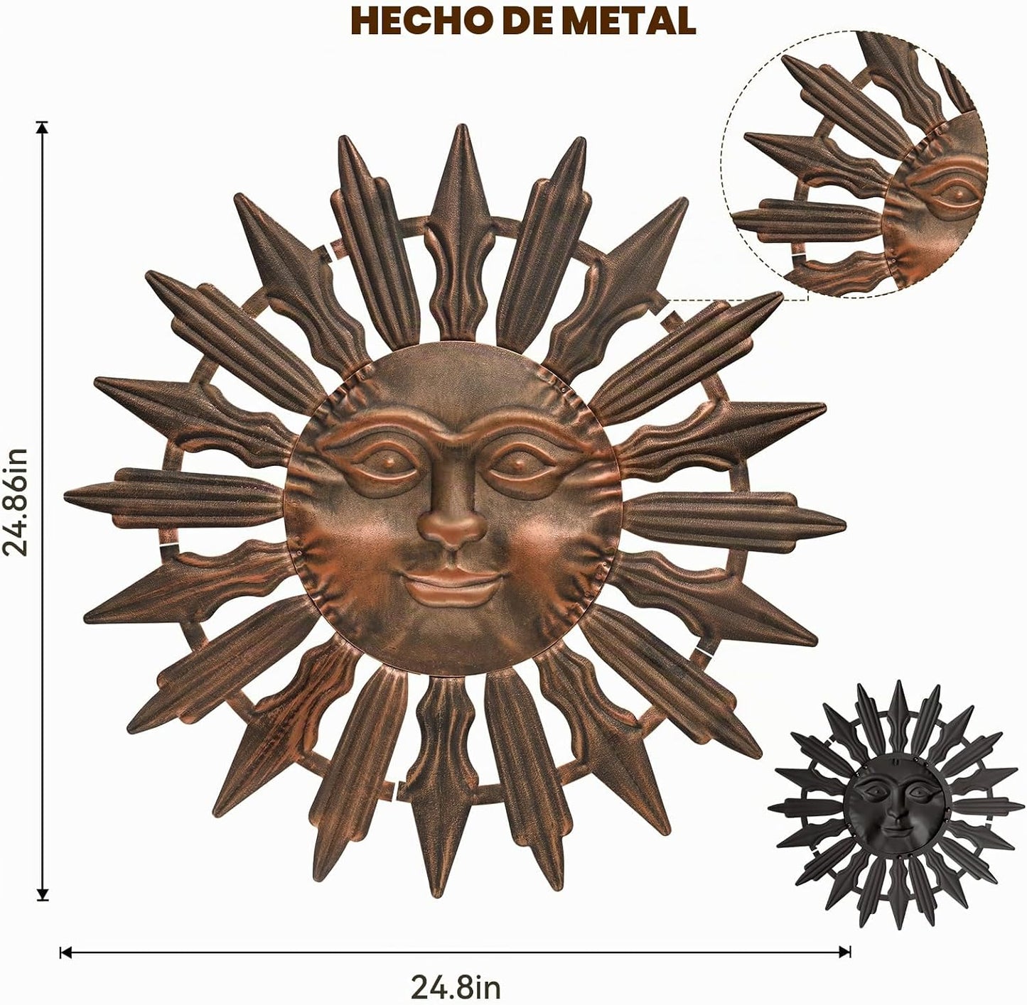 VESTCDF Decoración de pared de metal para exteriores, decoración de...