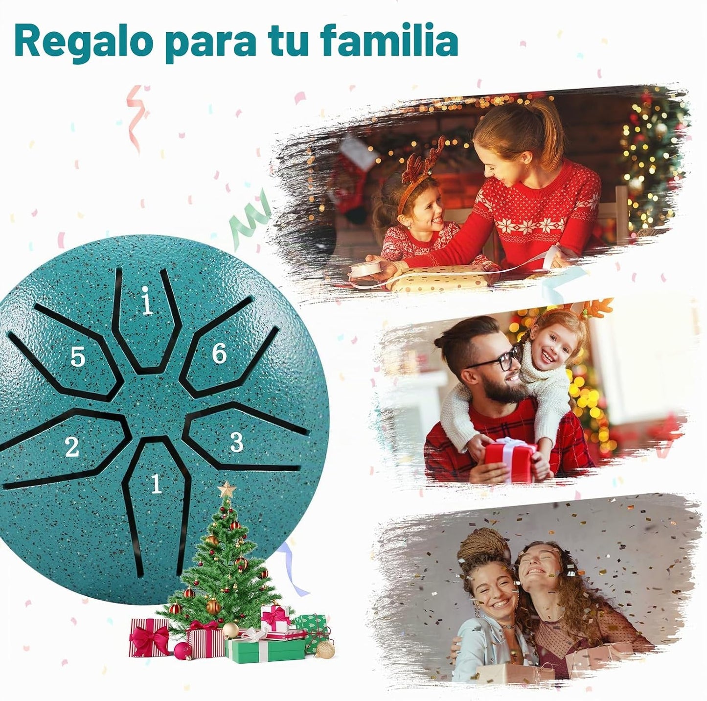 EASTROCK Mini Tambor de Lengua de Acero para Niños de 3 Pulgadas, 6...
