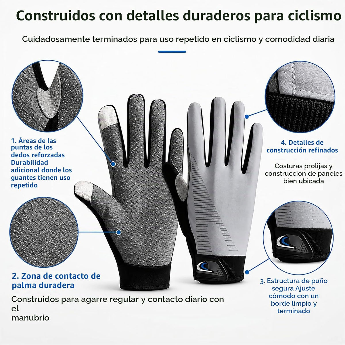 COTOUXKER Guantes de ciclismo para hombres y mujeres, guantes liger...