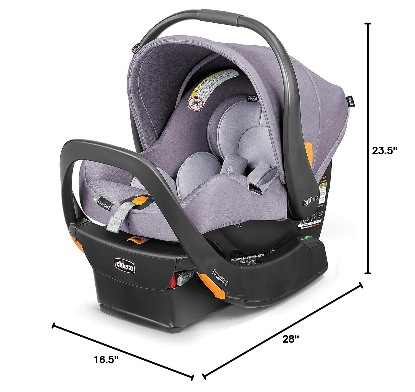 Chicco KeyFit Max ClearTex - Asiento infantil y base para automóvil...